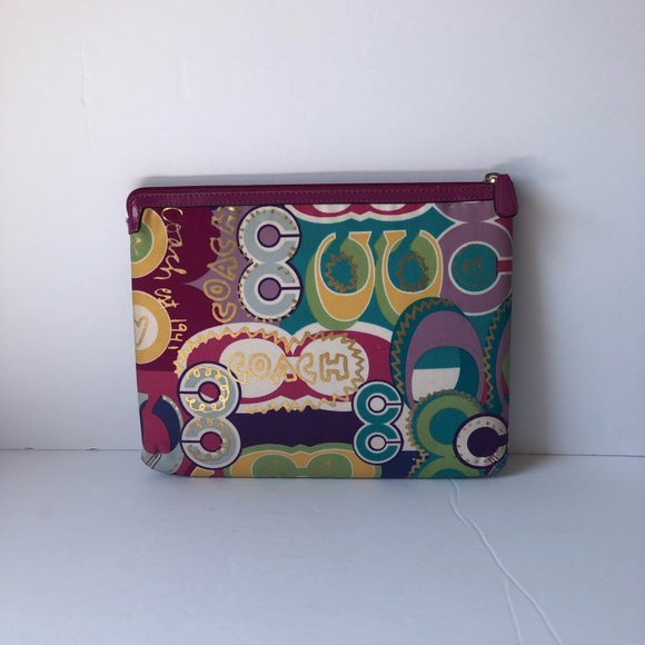 COACH multi laptop pouch authentic EUC - Picture 2 of 8
